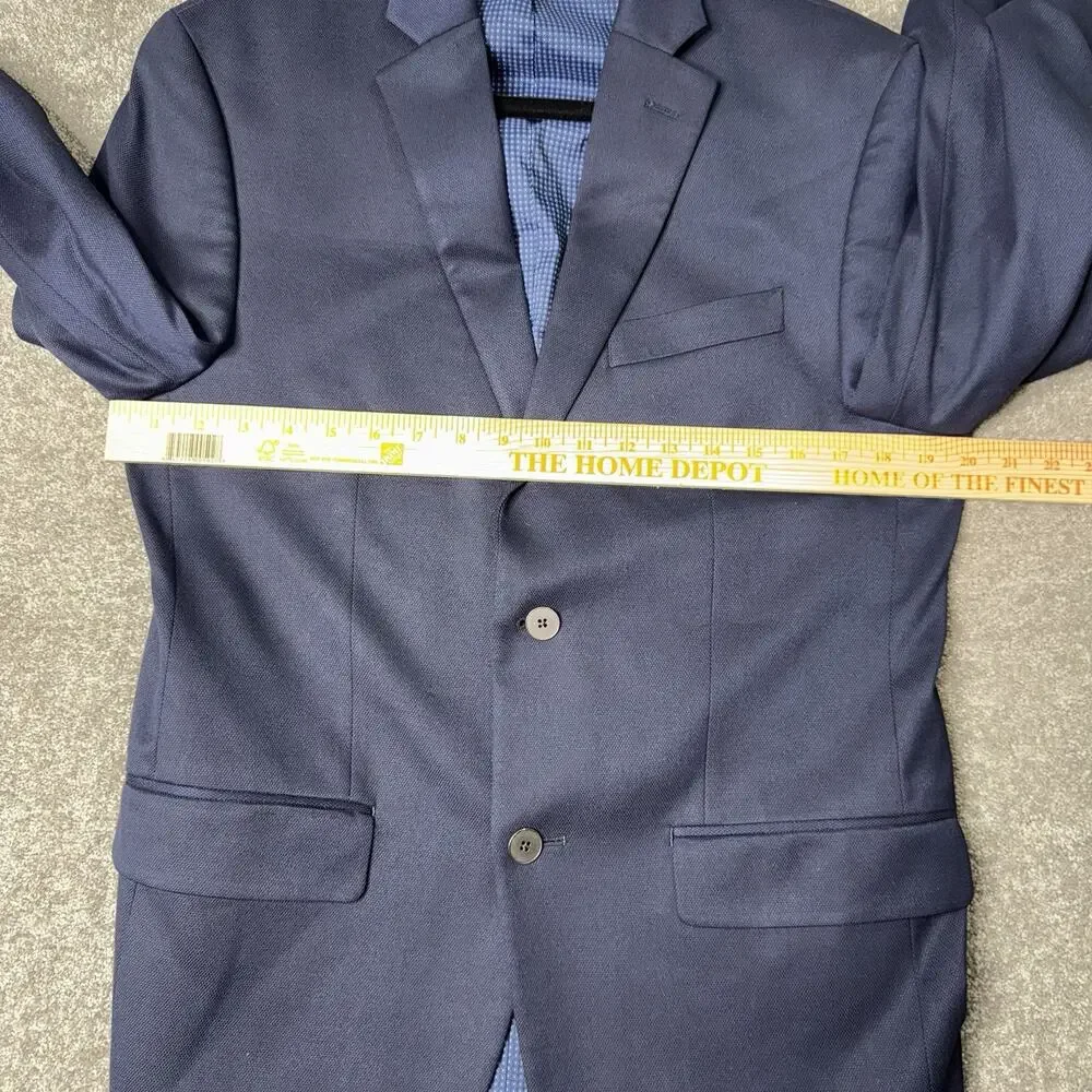 Michael Kors 38R‎ Navy Blue Blazer Classic Fit Two Button Suit Sport Coat Jacket